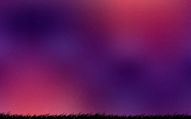 Koyu Pembe, Uzay yıldızları ile sarı vektör şablonu.