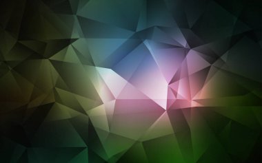 Koyu Çok renkli vektör parlayan üçgen düzen.