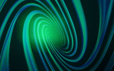 Uzay yıldızları ile açık yeşil vektör şablonu.