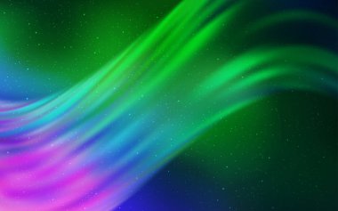 Hafif pembe, yeşil vektör desen gece gökyüzü ile yıldız.