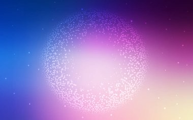 Hafif pembe, mavi vektör arka plan gökada yıldız ile.