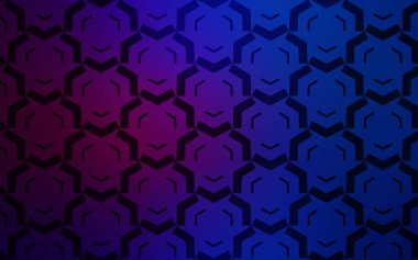 Koyu pembe, eğri çizgileri olan mavi vektör arkaplanı.