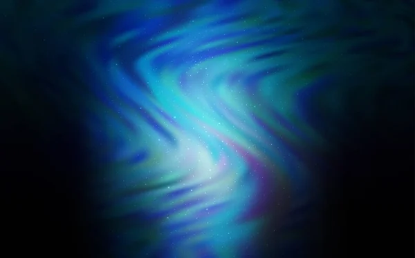 Donker blauwe vector patroon met nachtelijke hemel sterren. — Stockvector