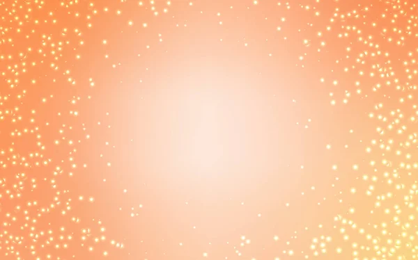 Plantilla vectorial Light Orange con estrellas espaciales . — Archivo Imágenes Vectoriales