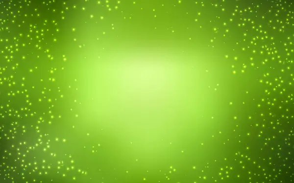 Diseño vectorial verde claro con estrellas cósmicas . — Vector de stock