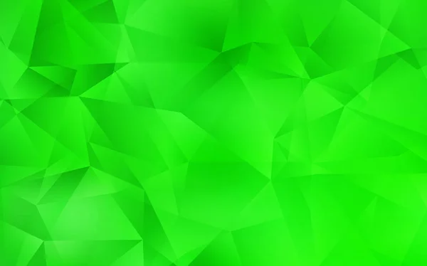 Luz verde vetor polígono layout abstrato. — Vetor de Stock