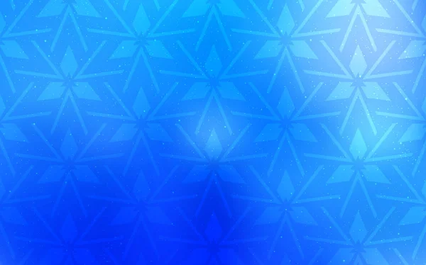 삼각형 모양의 밝은 BLUE 벡터 질감. — 스톡 벡터