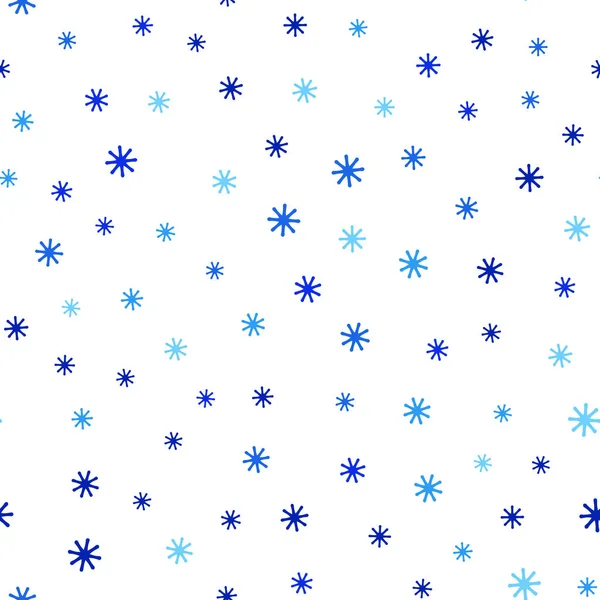 Güzel kar taneleri ile Açık Mavi vektör dikişsiz kapak. — Stok Vektör