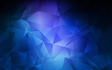 Koyu mavi vektör degrade üçgenler şablonu.