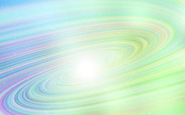 Açık mavi, yeşil vektör şablonu ile uzay yıldızları.