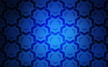 Eğri çizgileri olan koyu mavi vektör arkaplanı.