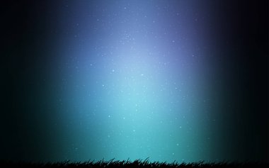 Koyu Mavi, Samanyolu yıldızile yeşil vektör doku.