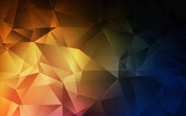 Koyu Turuncu vektör çokgen arkaplan.