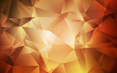 Koyu Turuncu vektör üçgen mozaik arka plan.