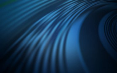 Eğri çizgileri olan koyu mavi vektör arkaplanı.