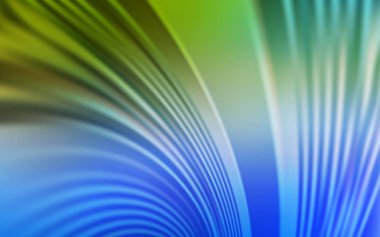 Açık Mavi, Kavisli çizgilerle yeşil vektör düzeni.