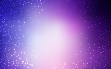 Kozmik Yıldızlar ile açık mor vektör düzeni.