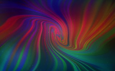 Kozmik yıldız düzeniyle karanlık çok renkli vektör.