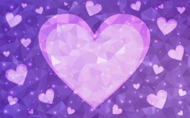 Doodle kalpli Açık Mor vektör şablonu.