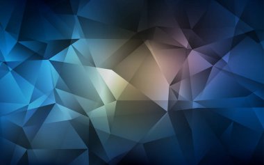 Koyu Mavi, Sarı vektör düşük poli arka plan.