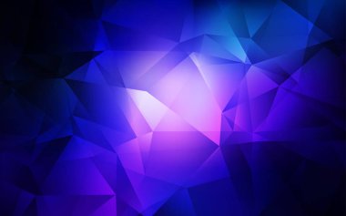 Koyu Pembe, Mavi vektör gradyan üçgenler şablonu.