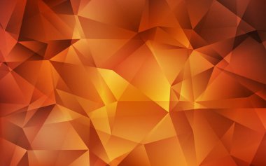 Açık Turuncu Vektör Çokgen arkaplanı.