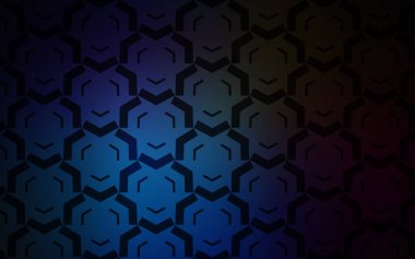 Kavisli çizgilere sahip koyu mavi vektör arka planı.