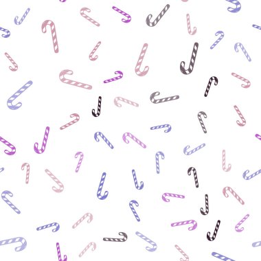 Açık mavi, kırmızı lezzetli xmas tatlılar ile sorunsuz arka plan vektör.