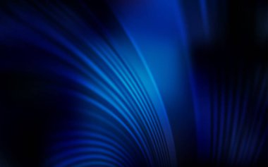 Kavisli çizgilere sahip koyu mavi vektör arka planı.