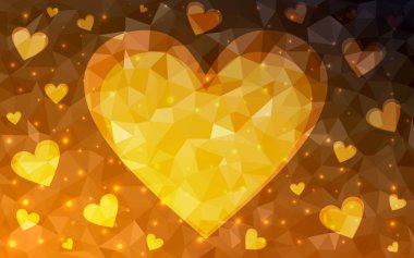 Doodle kalpleri ile Koyu Turuncu vektör şablonu.