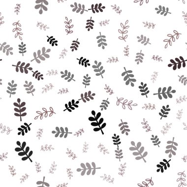 Koyu Turuncu vektör yapraklar, dallar ile kesintisiz soyut desen.