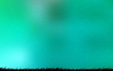 Astronomik yıldızlar ile açık yeşil vektör arka plan.