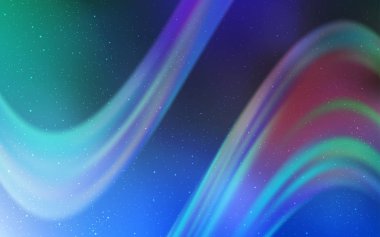 Açık mavi, kozmik yıldızlar ile yeşil vektör düzeni.