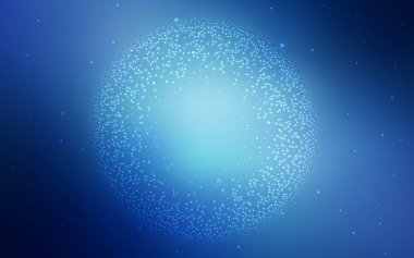 Gece gökyüzü desenle ışık mavi vektör yıldız.