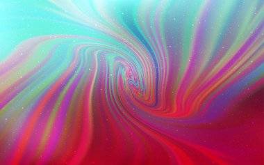 Açık mavi, kozmik yıldızlar ile kırmızı vektör düzeni.