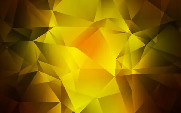 Rojo oscuro, patrón poligonal vector amarillo. — Vector de stock