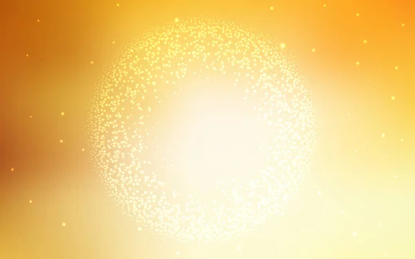 Luz naranja vector fondo con estrellas de galaxia . — Vector de stock