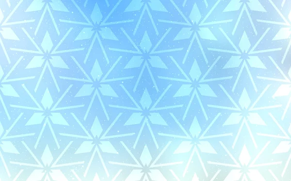 Modèle vectoriel bleu clair avec cristaux, triangles. — Image vectorielle
