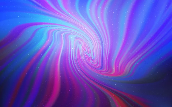 Hellblauer, roter Vektorhintergrund mit Galaxiensternen. — Stockvektor