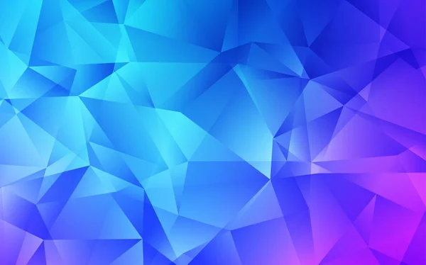 Modèle mosaïque triangle vectoriel rose clair, bleu. — Image vectorielle