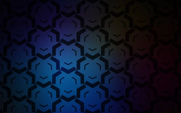 Fondo vectorial azul oscuro con líneas curvas . — Vector de stock