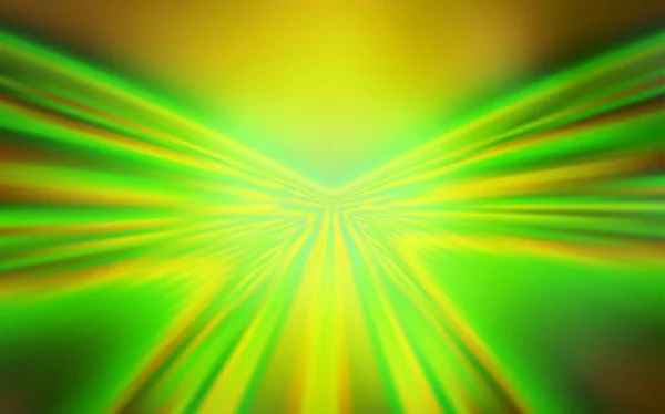 Ljusgrön, Gul vektor bakgrund med böjda linjer. — Stock vektor