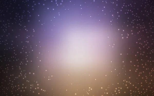 Dunkelrosa, gelber Vektorhintergrund mit Galaxiensternen. — Stockvektor