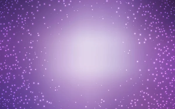 Layout vettoriale viola chiaro con stelle cosmiche . — Vettoriale Stock