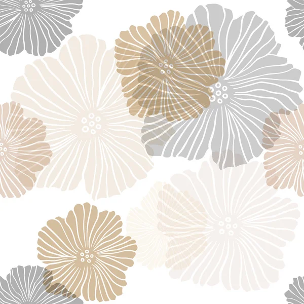 Çiçeklerle Hafif Turuncu vektör sorunsuz doğal zemin.