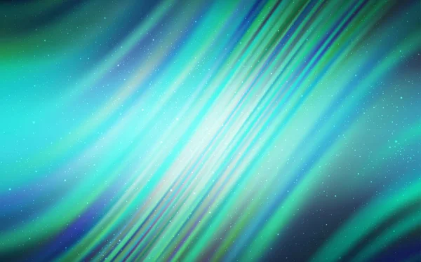 Ανοιχτό πράσινο διάνυσμα φόντο με αστρονομικά αστέρια. — Διανυσματικό Αρχείο