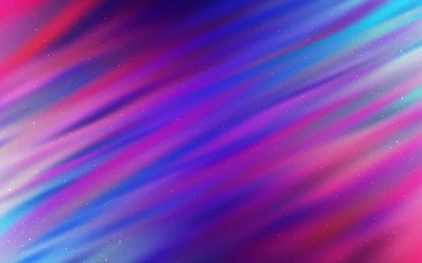 Dunkelrosa, blauer Vektorhintergrund mit Galaxiensternen. — Stockvektor