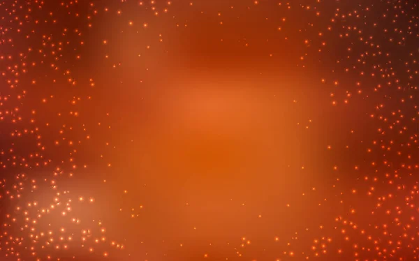 Licht oranje vector layout met kosmische sterren. — Stockvector
