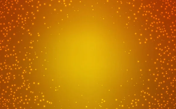 Licht oranje vector layout met kosmische sterren. — Stockvector