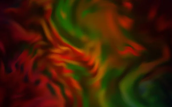 Mörkgrön, röd vektor färgglada oskärpa bakgrund. — Stock vektor